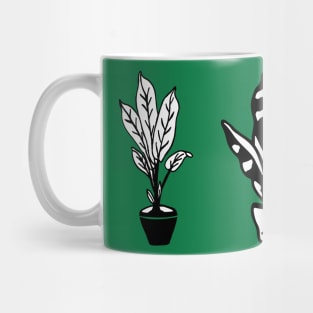 Plant Lady Collection Black and White Mug